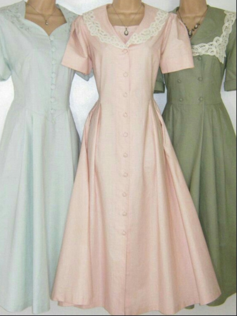 Laura Ashley 80s Vintage Linen Pink Lace Trim Dress